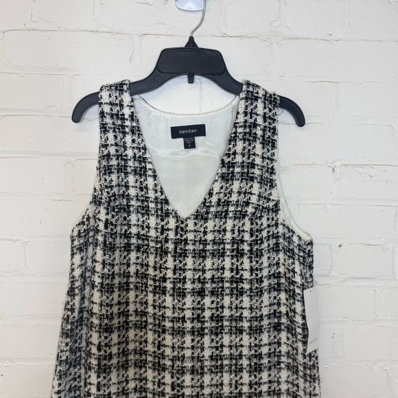 NWT Karen Kane Tweed Black and White Shift Dress Small - Picture 4 of 8
